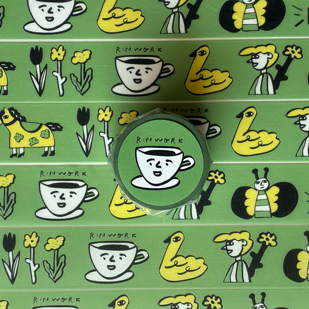 「マスキングテープ　ボンジュール」好きなとこでカット、好きな場所にペタペタ。