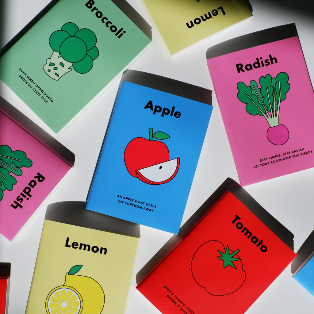 「Pocket Farm Daybook」記録を積み重ね、実りとして収穫するためのデイブック5種シリーズ。