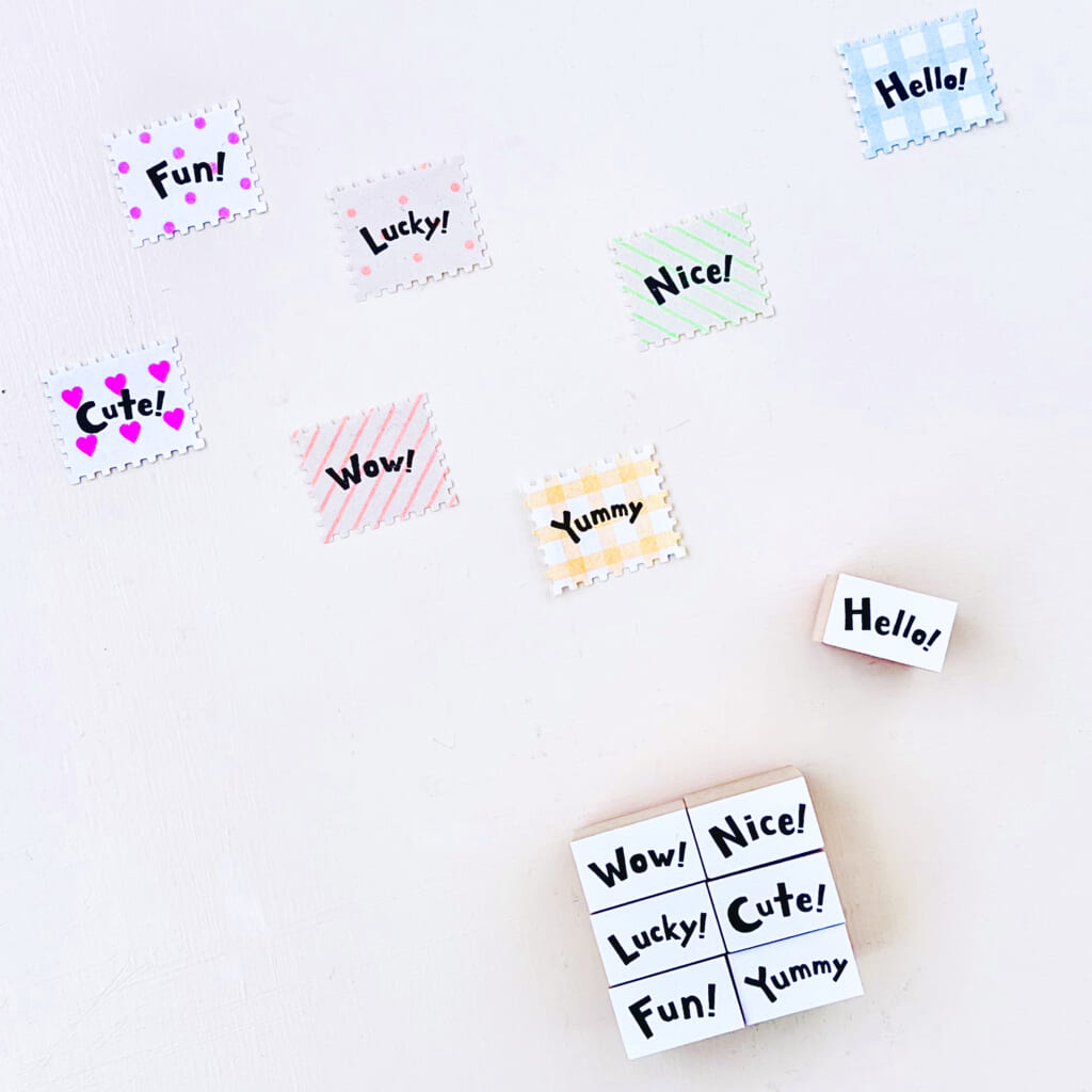 ゆるくて小さい、組み合わせて楽しい「ユルミニスタンプ」