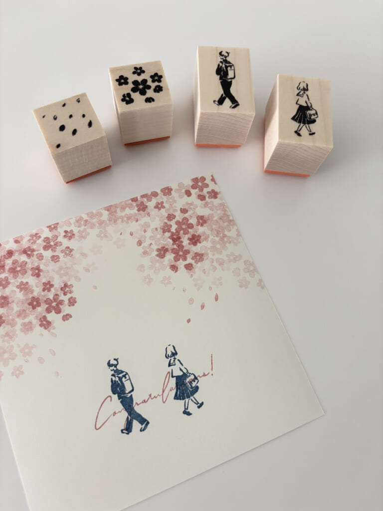 「新作スタンプセット」春の桜や学生をモチーフにした新作スタンプが登場します！