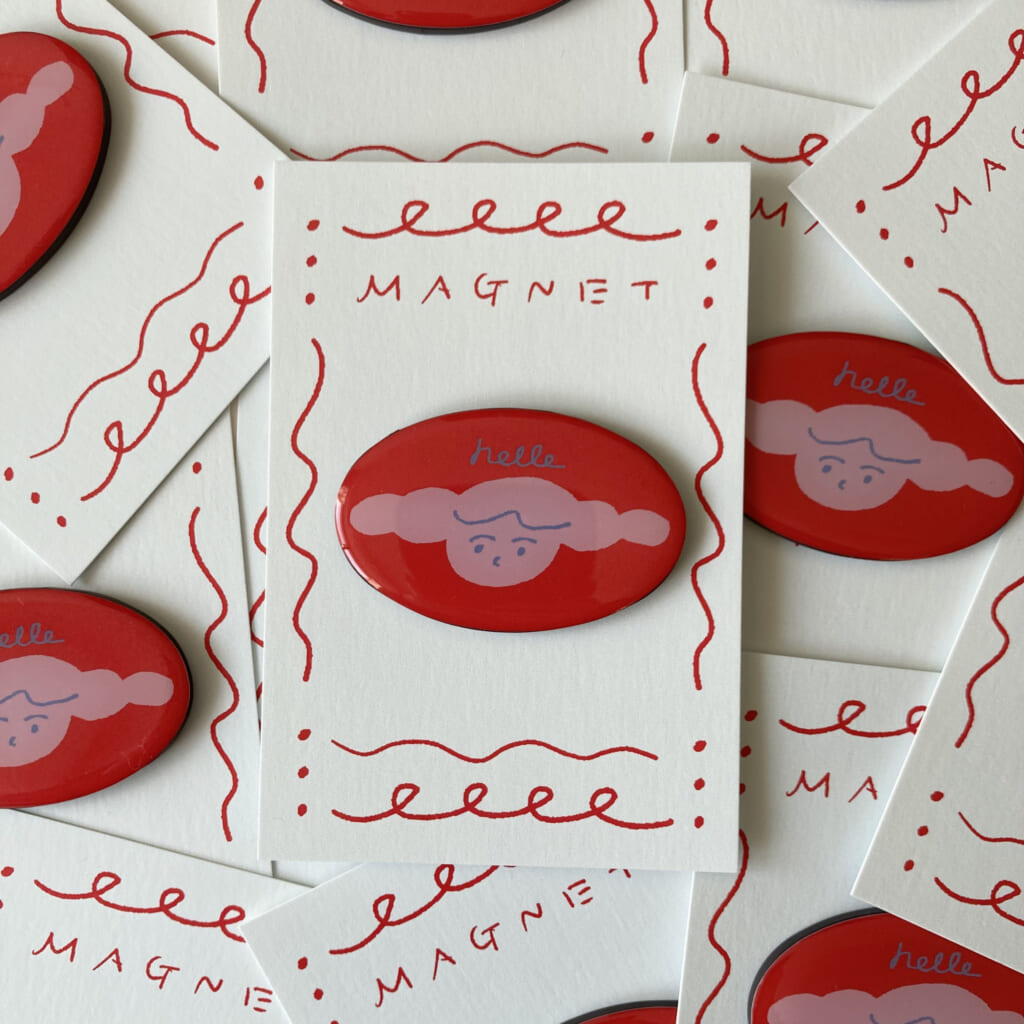 「楕円マグネット」冷蔵庫やロッカーに貼ろう。