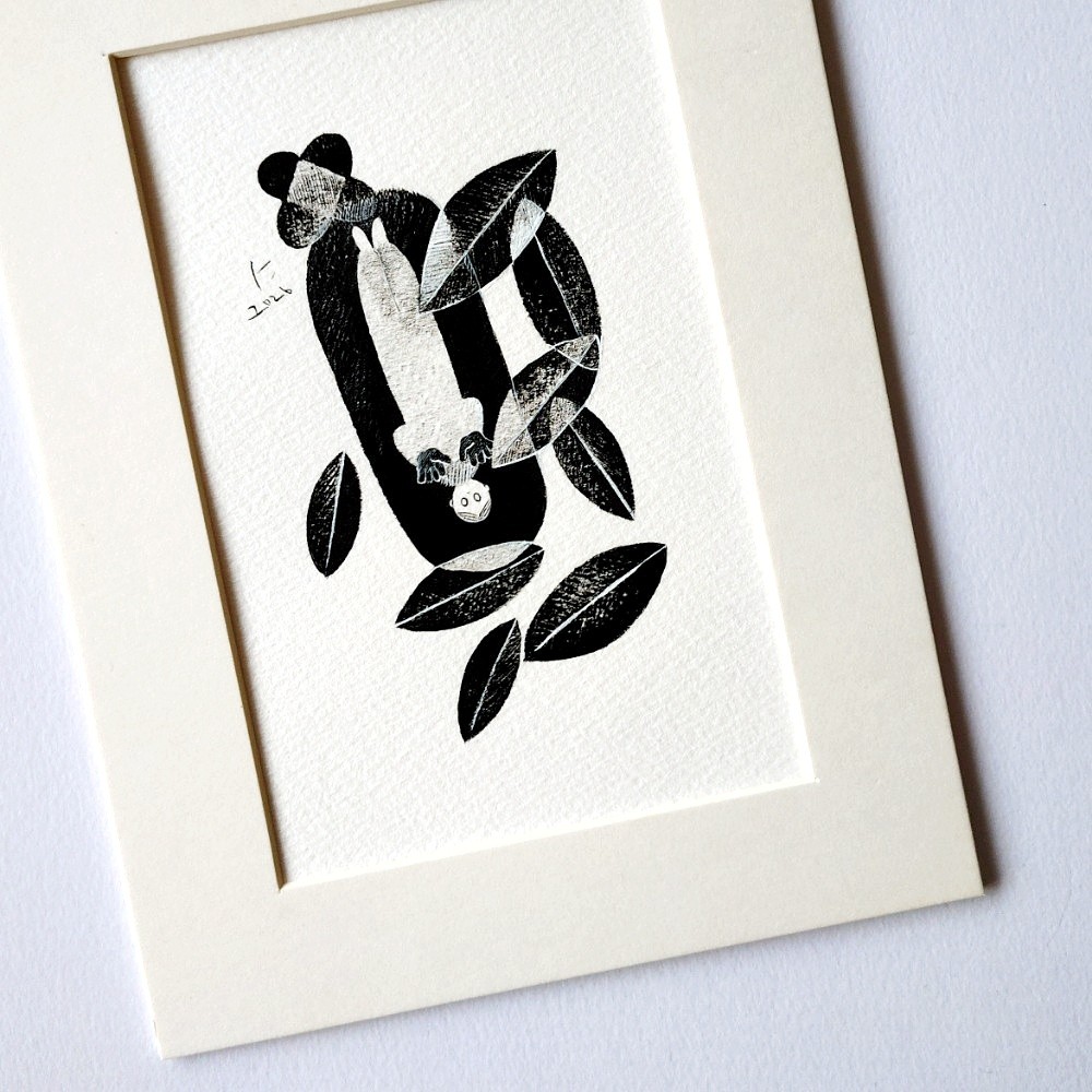 「原画」季節に合わせた小型原画をご用意しています。今期テーマは、すこしつめたい春。