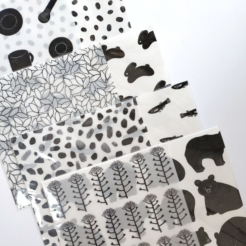 「ペーパーセット」使い方いろいろ。各袋デザイン2種入りです。