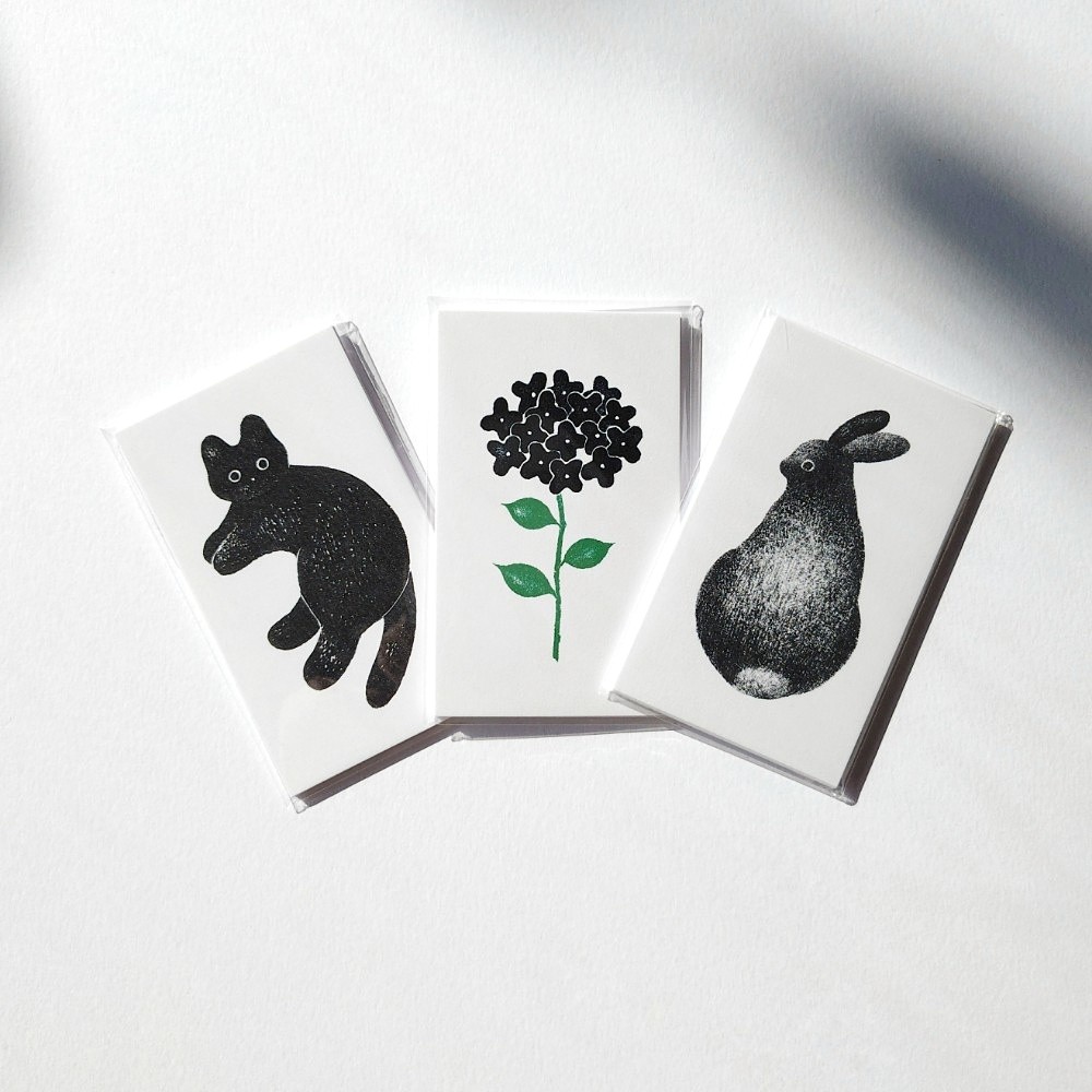 「メッセージカード（レギュラー）」名刺サイズのシンプルカード。短いお手紙の挿絵にどうぞ。