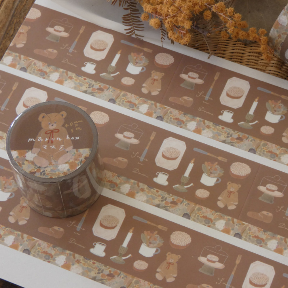 「40mm幅マステ」イラストを存分に表現出来る太幅マステ。