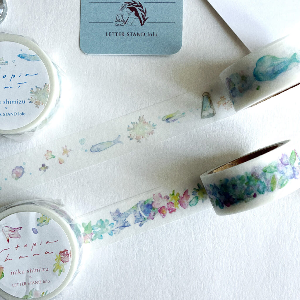 「マスキングテープ」オリジナル文具を作成している沖縄のレタースタンドロロさんとのコラボアイテムです。