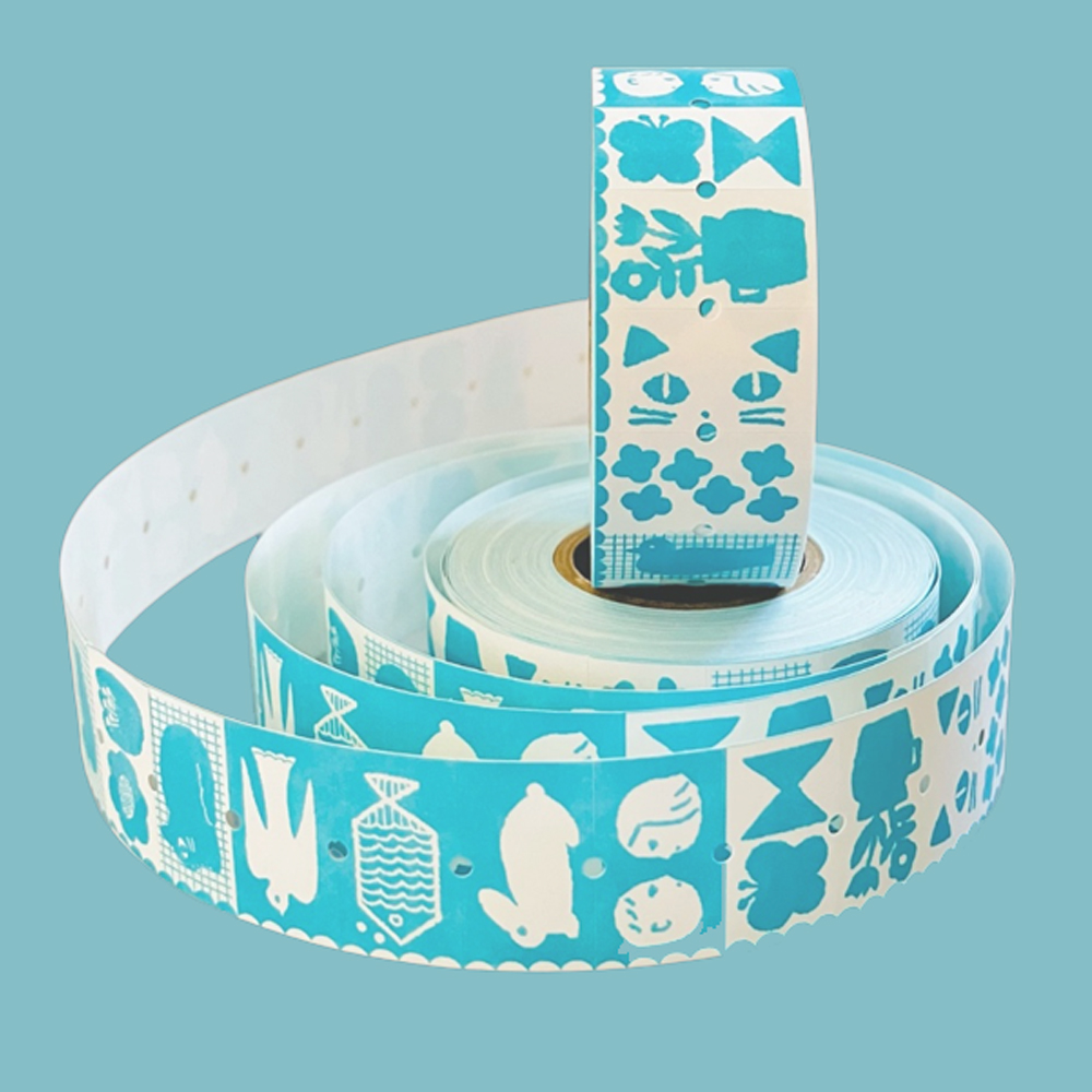 「ラベラーロールシール”日々”」ちいさなちいさなシール。11柄合計1,000枚あるので、たっぷり使えて便利です。