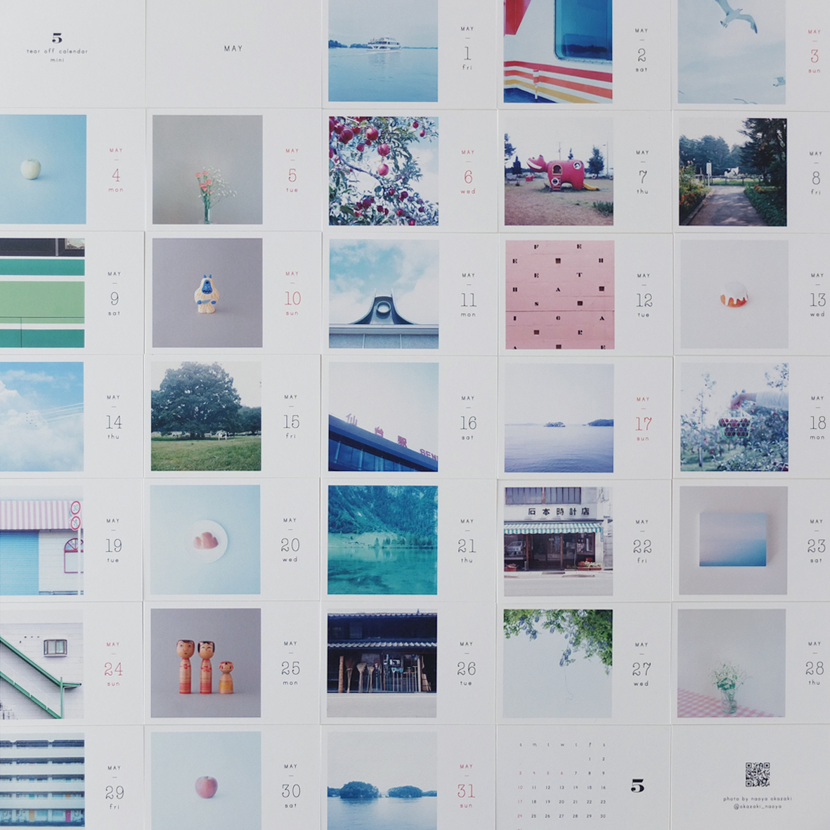 「5月の日めくりカレンダーmini」（数量限定）東北をテーマに絵柄をセレクト。