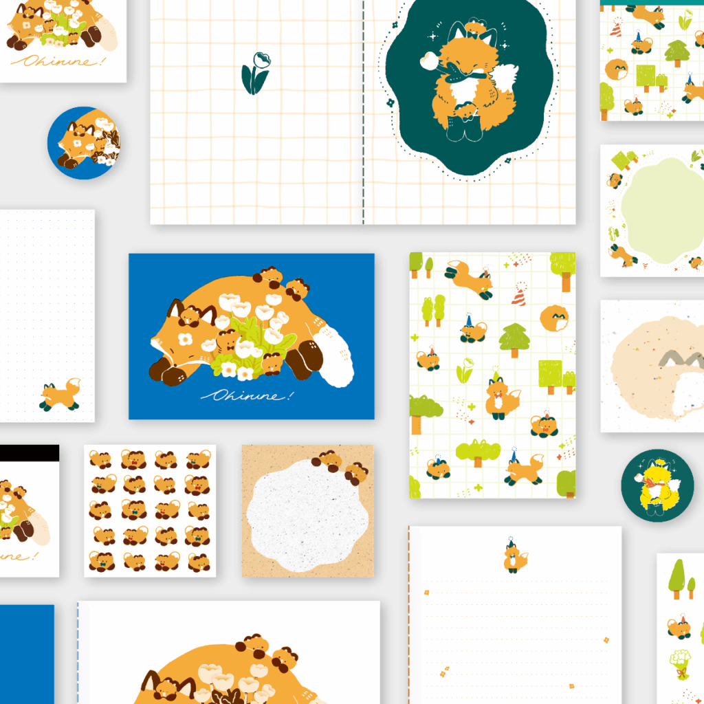 「CreatorsWorks／いふあ」ノート・メモ帳・マグネット・ポストカード。各2柄展開です。