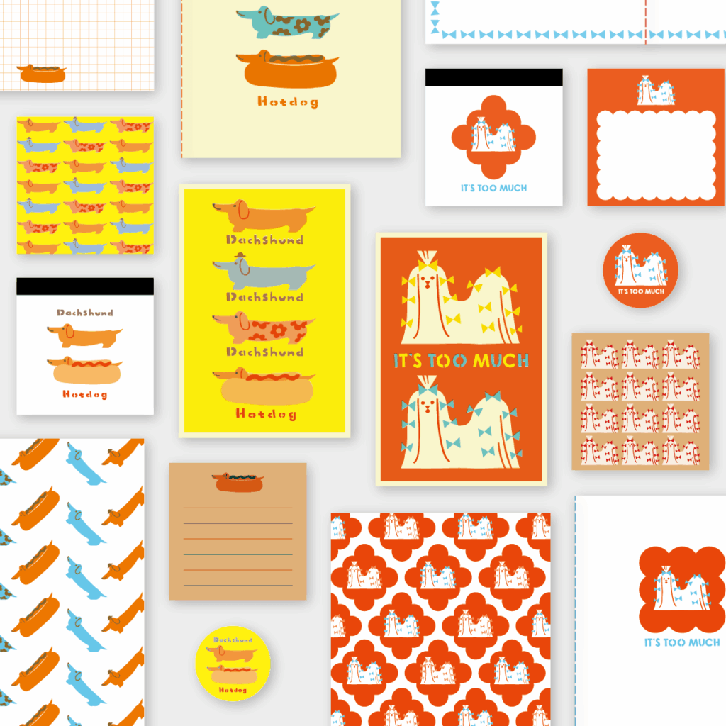 「CreatorsWorks／AliceOzawa(.A)」ノート・メモ帳・マグネット・ポストカード。各2柄展開です。