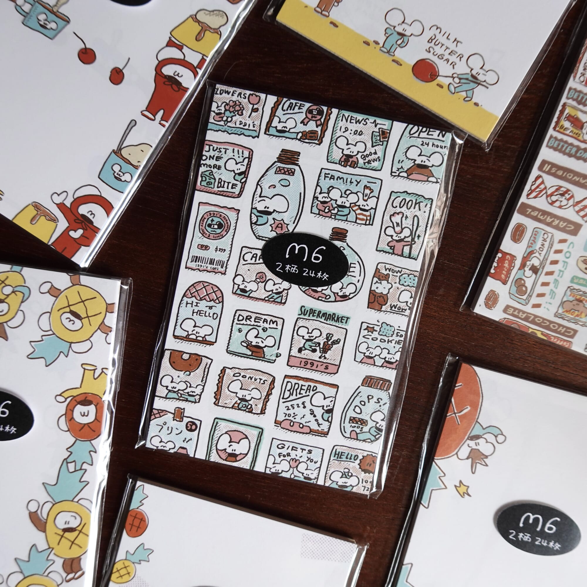 「M6リフィル」ねずみたちが働く小さな工場。クッキーやキャンディなどのお菓子がたくさん作られています。