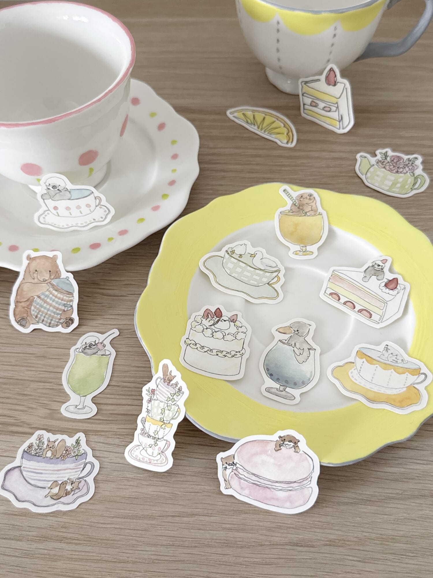 「シールバイキング」tea partyなイラストのシールバイキングです。