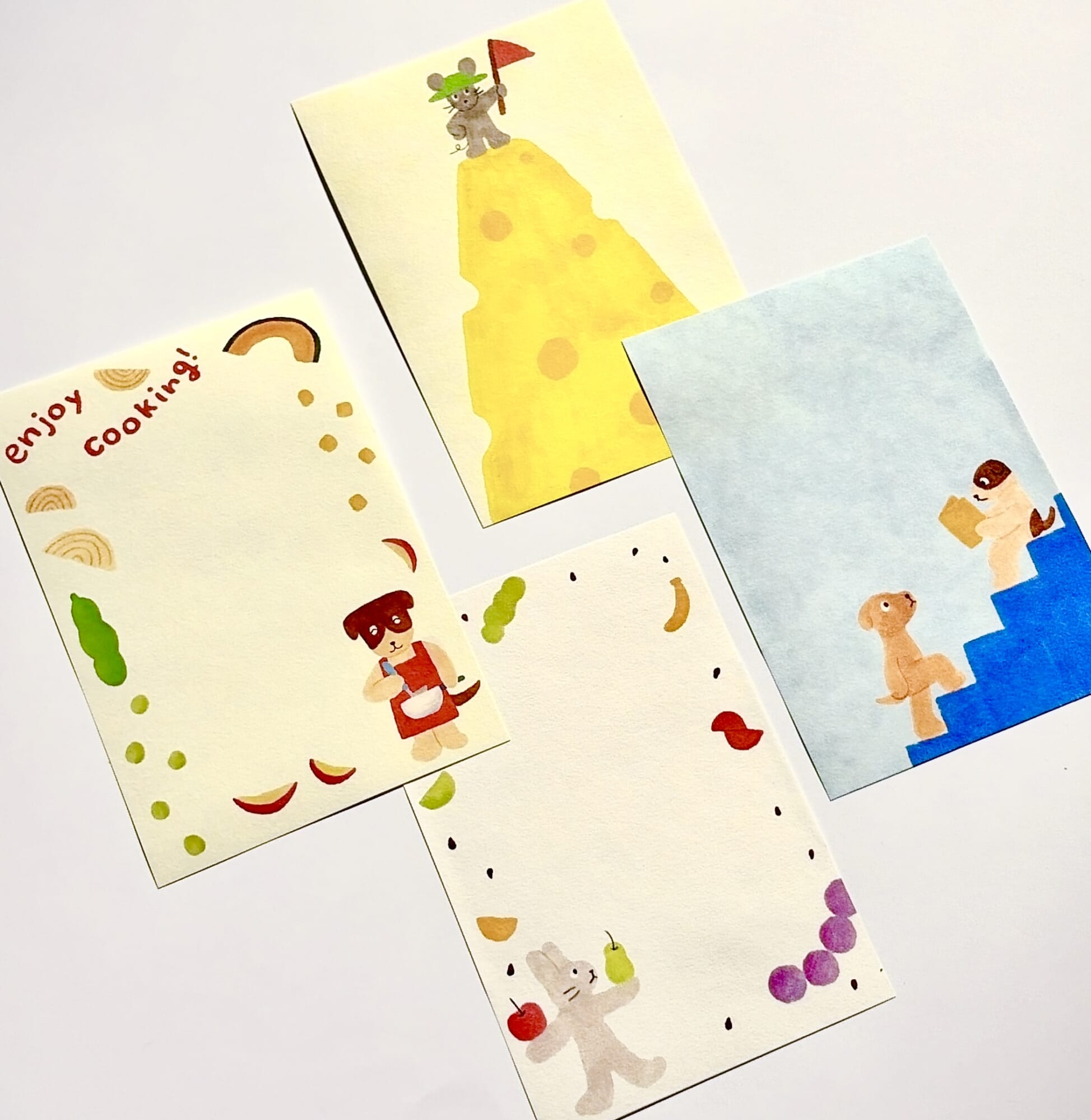 「mini paper 6枚セット」各種6枚のメモ紙セットです。ちょっとしたお手紙などにお使いください！