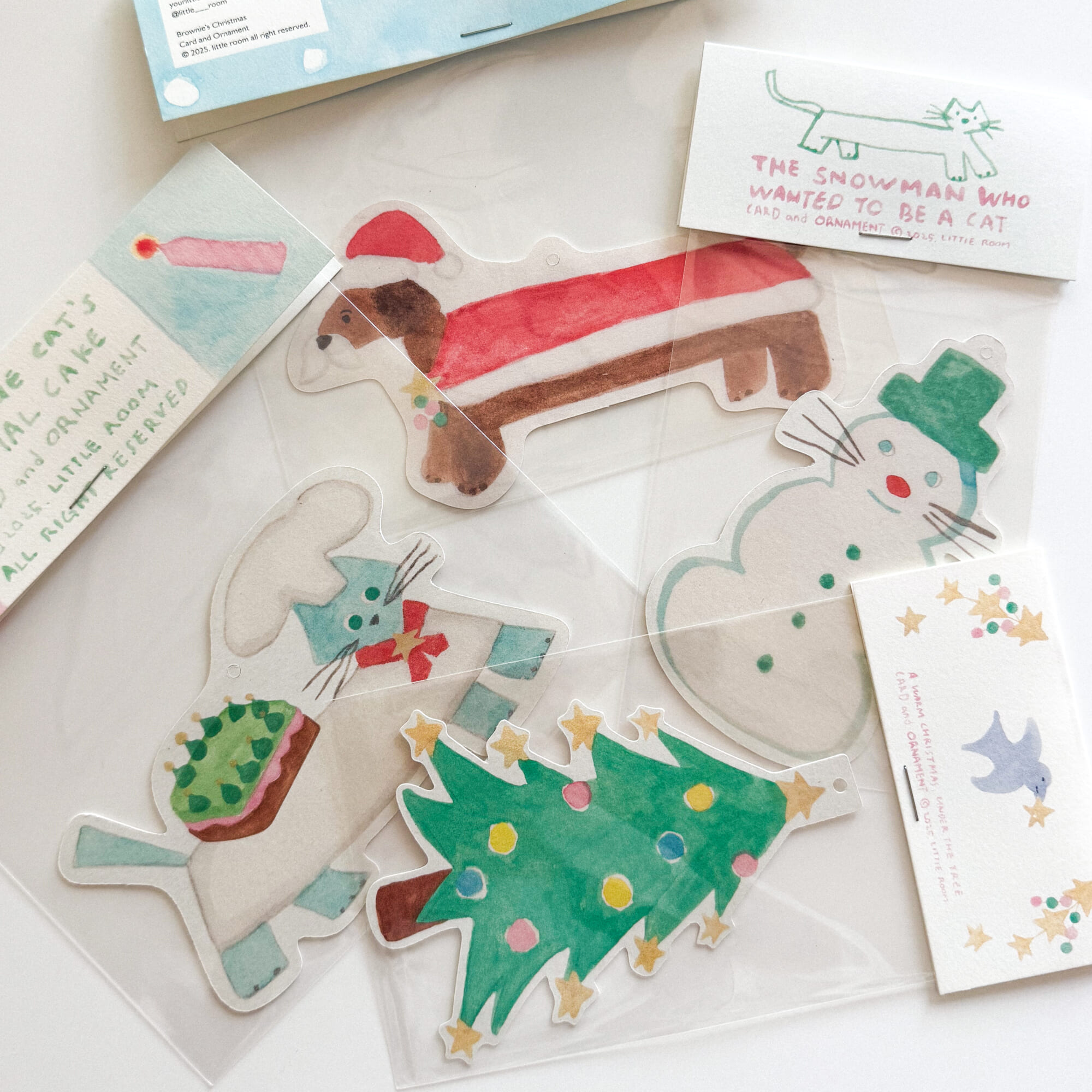 「Die-Cut Card」 Cute die-cut cards that can be used as cards or ornaments.（カードとしてもオーナメントとしても使える、キュートなダイカットカード）