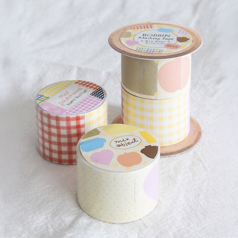 「Bobbin Mix Memo Kiss-cut ver.2」メモができるキスカット。ミックス＆マッチで自分らしさを表現できるアイテムです。