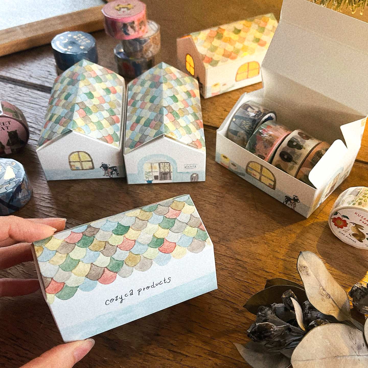【限定】「マステのおうち箱」　お好きなマステ4点以上お買い上げの方に、オリジナルBOXをプレゼント。