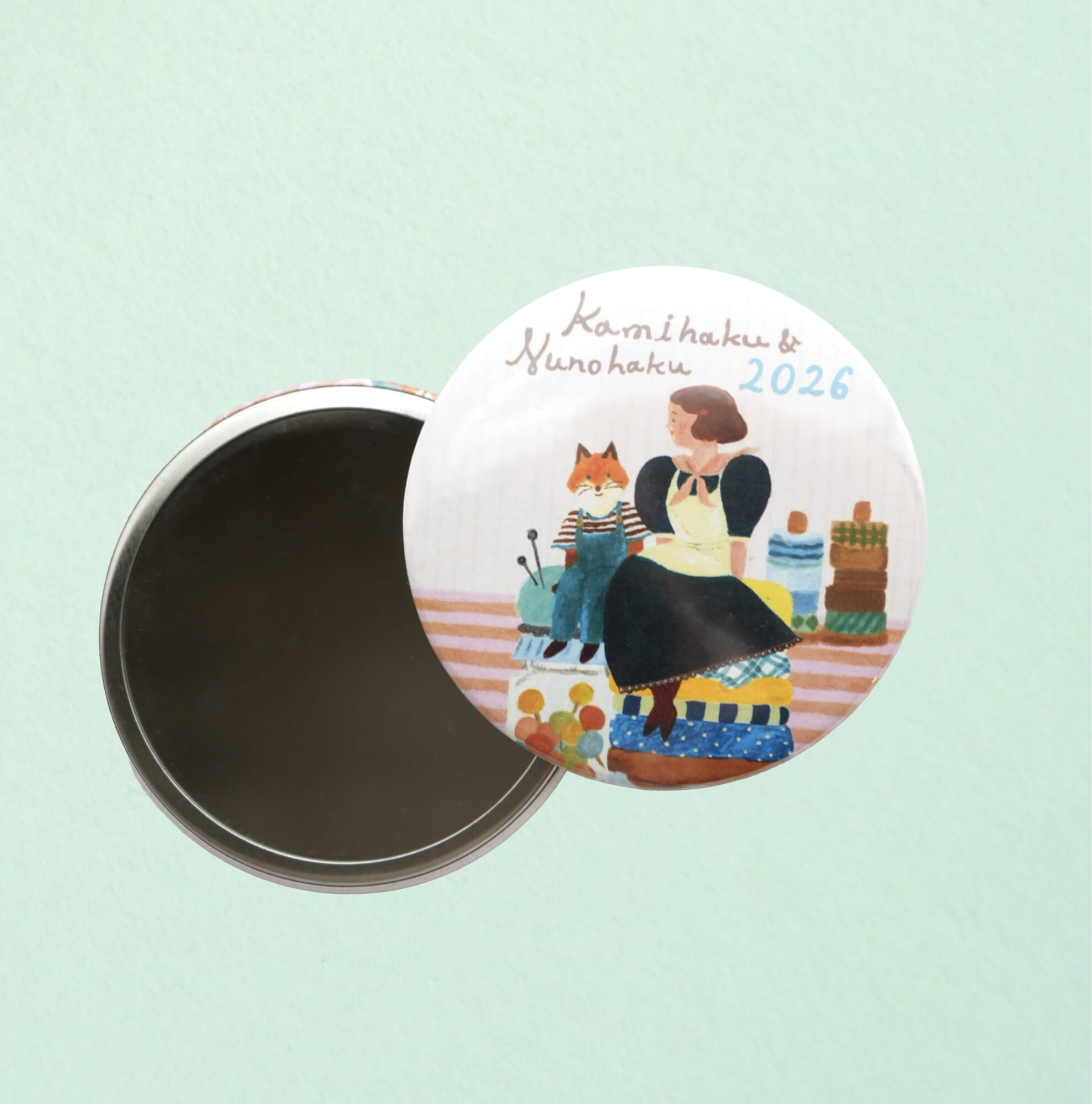 缶ミラー（600円／Illustration：a letter from）