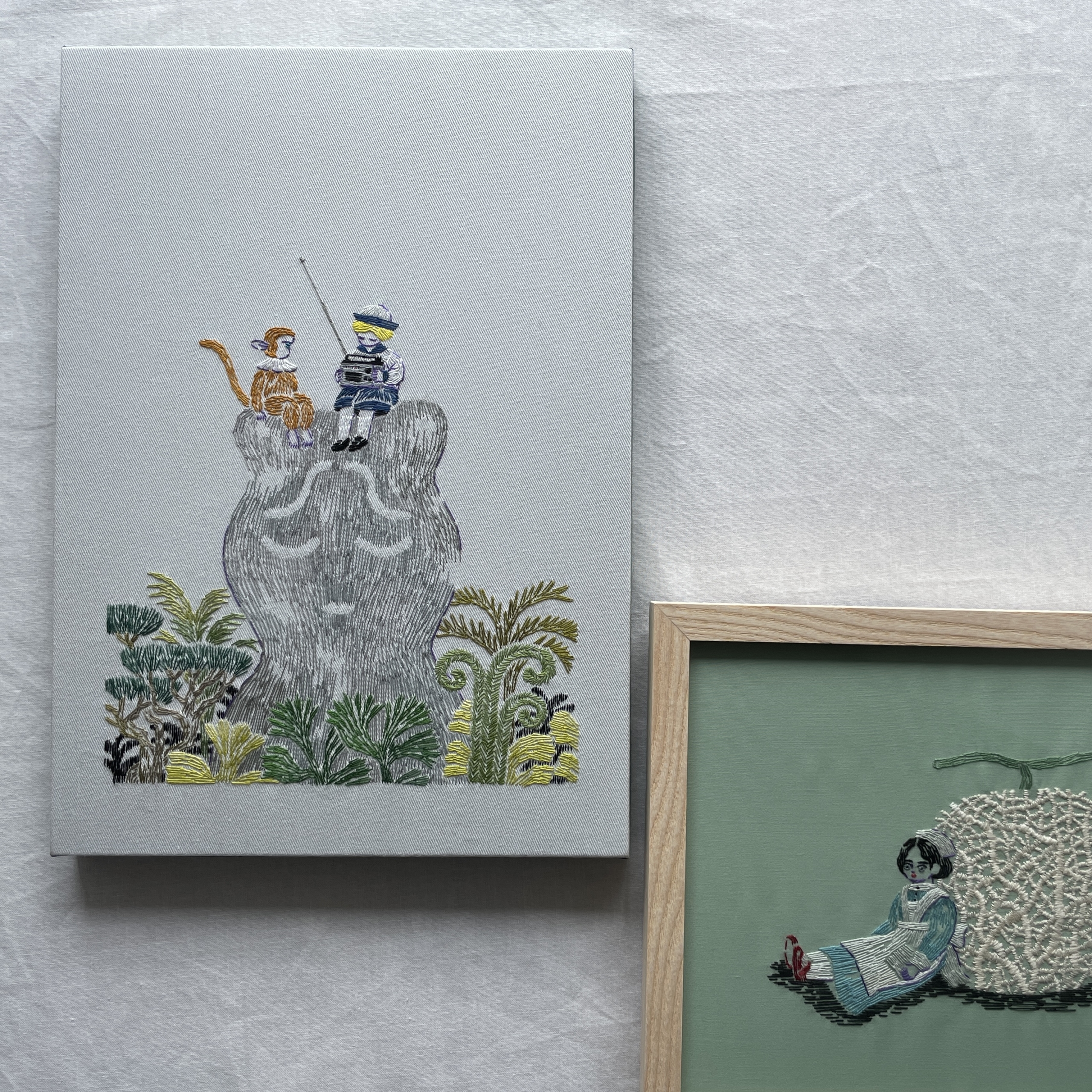 刺繍作家・奥見伊代さんによる原画作品
